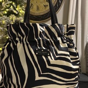 kate spade Black and White Zebra Print Tote
